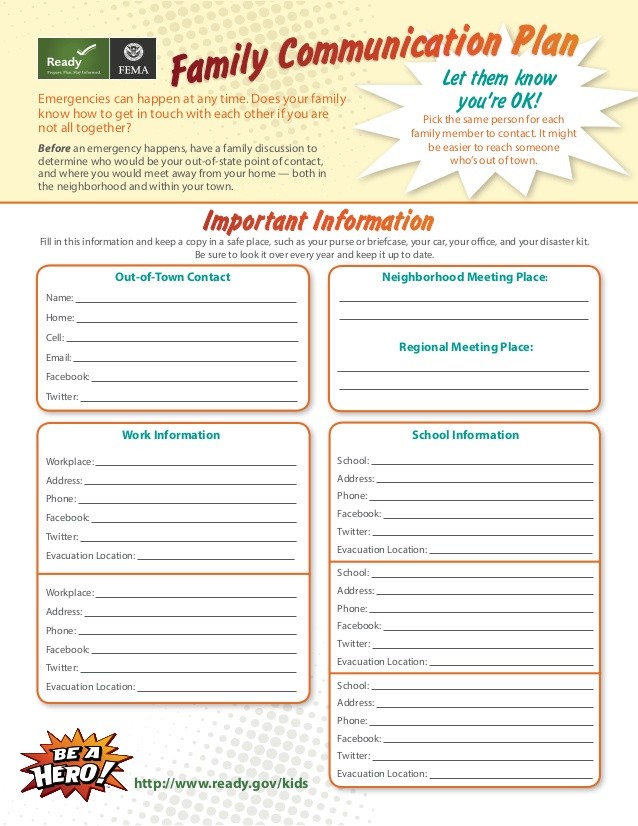 Family Communication Plan